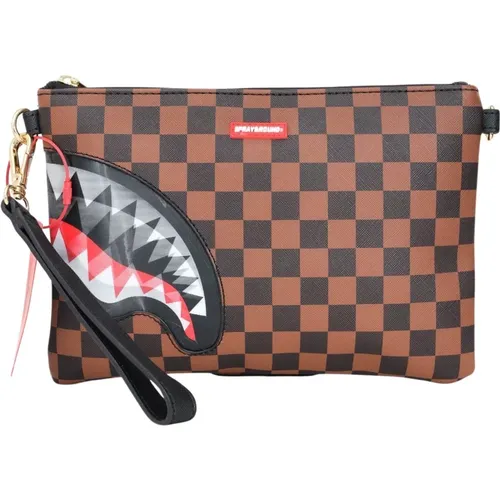 Elegante Paris Sharks Pochette Braun - SPRAYGROUND - Modalova