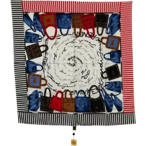 Pre-owned Scarves, female, , Size: ONE SIZE Pre-owned Silk scarves - Fendi Vintage - Modalova