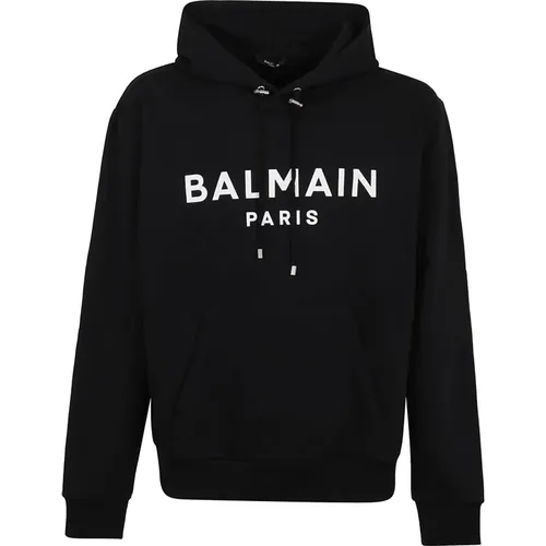 Hoodies, male, , Size: XS Sweatshirt with Drawstring Hood - Balmain - Modalova