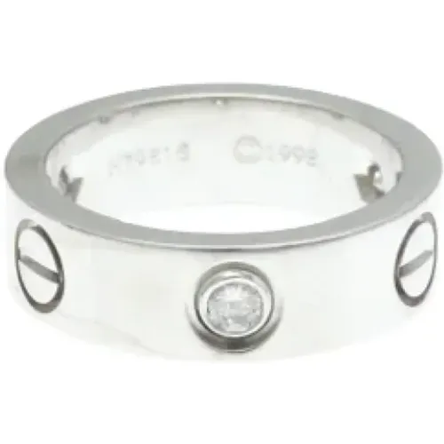 Pre-owned Jewellery, female, , Size: ONE SIZE Pre-owned White Gold rings - Cartier Vintage - Modalova