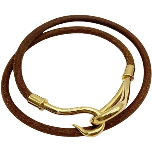 Pre-owned Leather bracelets , female, Sizes: ONE SIZE - Hermès Vintage - Modalova