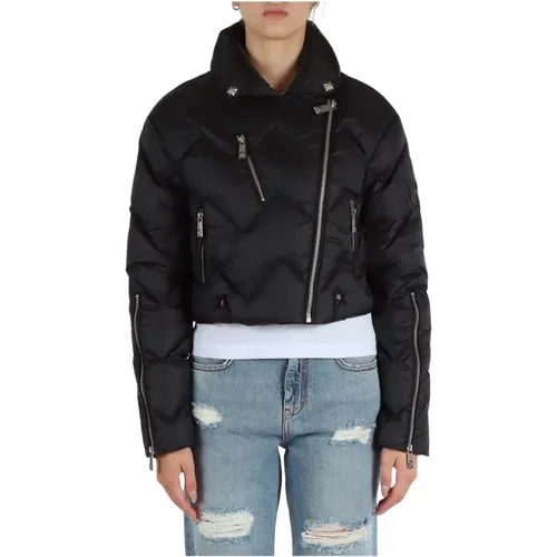 Quilted Cropped Jacket with Zip Details , female, Sizes: S, L, XS, M - Richmond - Modalova