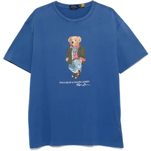 Besticktes 'Polo Bear' Baumwoll-T-Shirt , Herren, Größe: L - Polo Ralph Lauren - Modalova