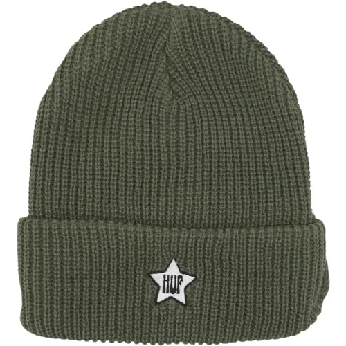 Beanies, unisex, , Size: ONE SIZE Ribbed Visor Beanie Avocado Mens Hat - HUF - Modalova