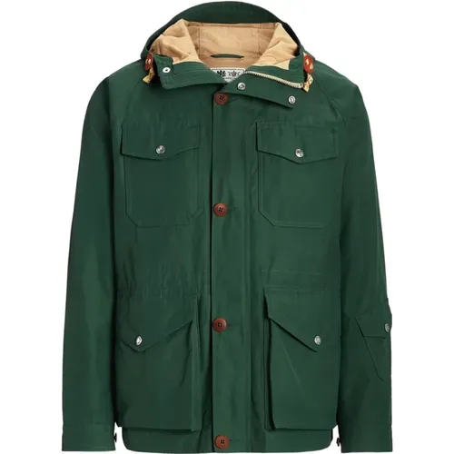 Grüne Field Jacket mit Logo , Herren, Größe: M - Ralph Lauren - Modalova