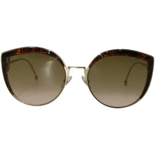 Pre-owned Accessories, female, , Size: ONE SIZE Pre-owned Metal sunglasses - Fendi Vintage - Modalova