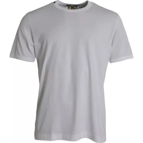 Cotton T-Shirt with Round Neck and Short Sleeves , male, Sizes: L, S - Dolce & Gabbana - Modalova