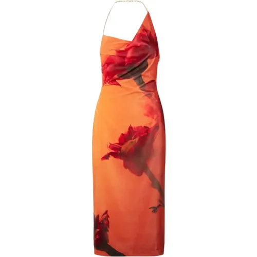 Floral Velvet Promise Dress with Open Back , female, Sizes: M - Stine Goya - Modalova