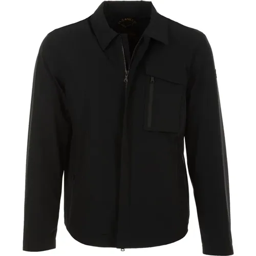 Schwarze Mäntel Hemd Jacke , Herren, Größe: XL - PAUL & SHARK - Modalova