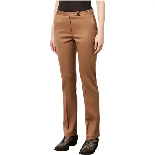 Slim-Fit Wool Satin Pants , Damen, Größe: 2XS - Massimo Alba - Modalova