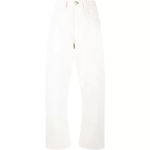 Elegante Baumwoll Leinen Hose , Damen, Größe: 2XS - Jil Sander - Modalova