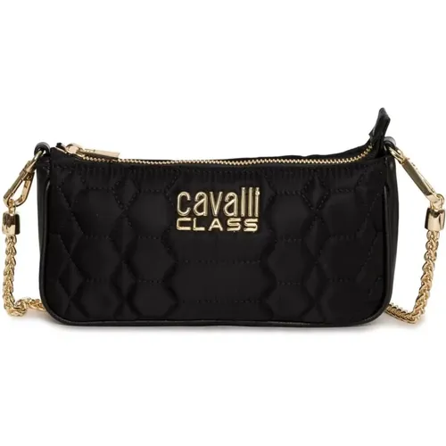 Synthetic Leather Shoulder Bag with Logo , female, Sizes: ONE SIZE - Cavalli Class - Modalova