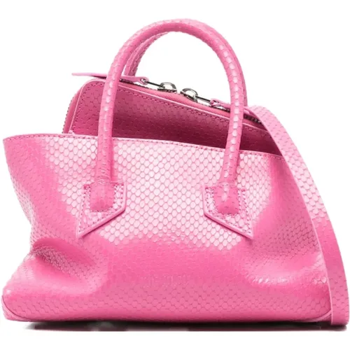 Handbags, female, , Size: ONE SIZE Top Handle Bag with Detachable Strap - The Attico - Modalova