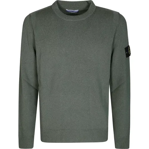 Lambswool Crew Neck Sweater , Herren, Größe: L - Stone Island - Modalova