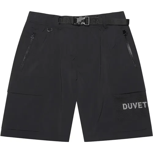 Schwarze Logo Print Stretch Cordura Hose , Herren, Größe: XL - duvetica - Modalova