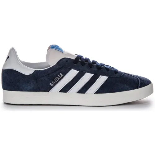 Navy White Gazelle Classic Sneakers Men , male, Sizes: 10 2/3 UK, 12 UK - Adidas - Modalova