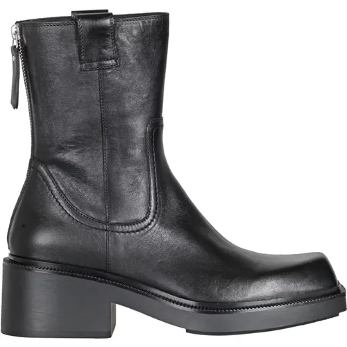 Fashionable Leather Ankle Boots , female, Sizes: 4 UK, 5 1/2 UK, 3 UK, 5 UK, 8 UK, 7 UK, 4 1/2 UK, 6 UK - Vic Matié - Modalova