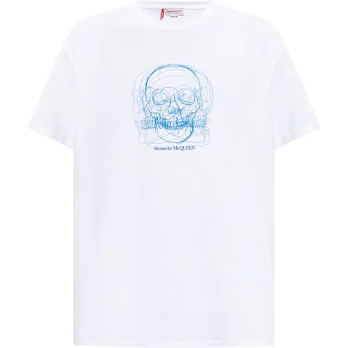 Printed T-shirt , male, Sizes: M, L, XL - alexander mcqueen - Modalova