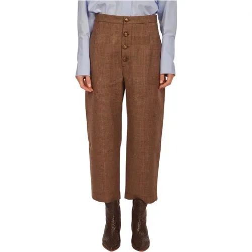 Wool Trousers with Pleats , female, Sizes: 2XS - Jejia - Modalova