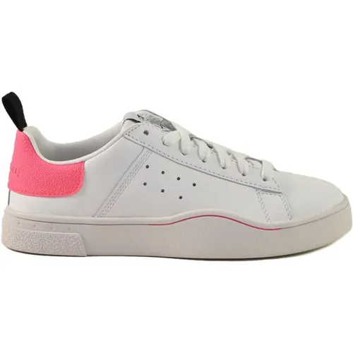 Leather Sneakers with Rubber Sole , female, Sizes: 7 UK - Diesel - Modalova