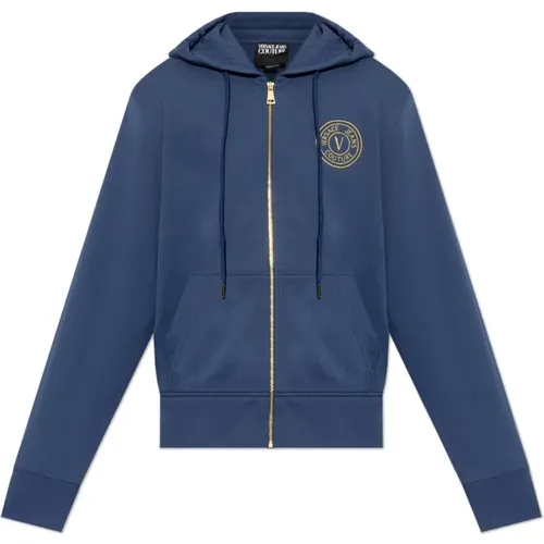 Zip-throughs, male, , Size: S Zip-up sweatshirt - Versace Jeans Couture - Modalova