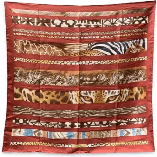 Pre-owned Scarves, female, , Size: ONE SIZE Pre-owned Silk scarves - Salvatore Ferragamo Pre-owned - Modalova