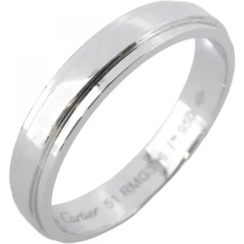 Pre-owned Platinum rings , female, Sizes: ONE SIZE - Cartier Vintage - Modalova