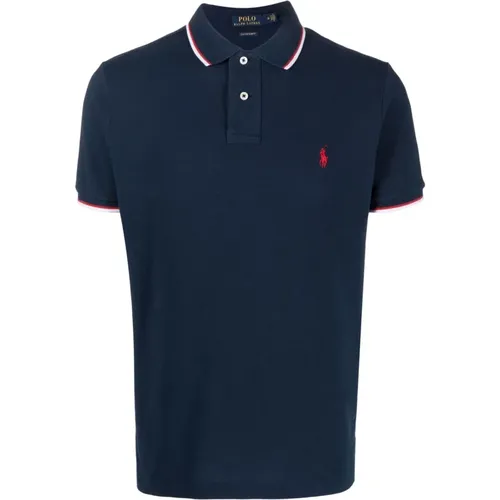 Custom fit cotton polo shirt , male, Sizes: L, M, 2XL, XL - Ralph Lauren - Modalova