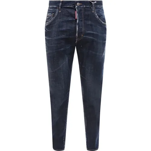 Blaue Stretch-Baumwoll-Jeans Aw23 , Herren, Größe: 3XL - Dsquared2 - Modalova