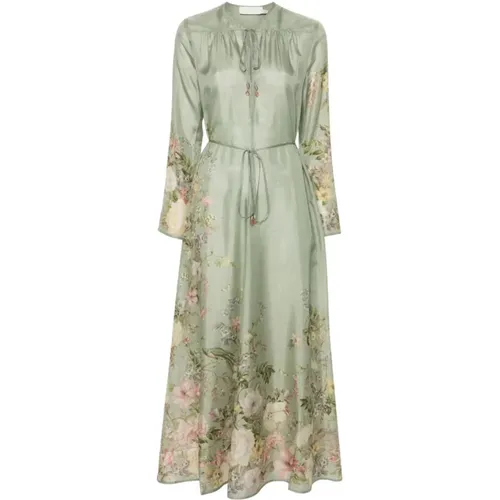 Floral Silk Maxi Dress , female, Sizes: XS - Zimmermann - Modalova