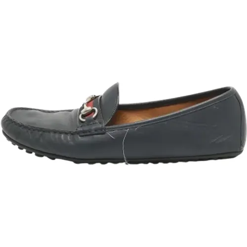 Pre-owned Flats, male, , Size: 12 1/2 US Pre-owned Leather flats - Gucci Vintage - Modalova