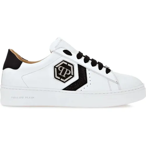 Hexagon Low-Top Crystal Sneakers , female, Sizes: 6 UK, 4 UK, 7 UK, 3 UK, 5 UK - Philipp Plein - Modalova