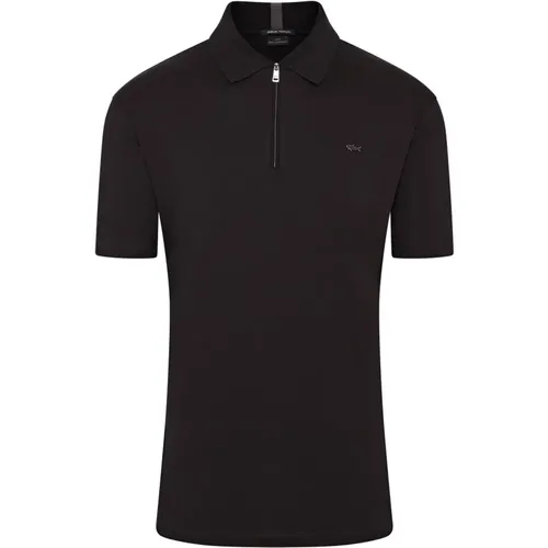 Interlock Cotton Zip Polo , male, Sizes: L, S, M, XL - PAUL & SHARK - Modalova