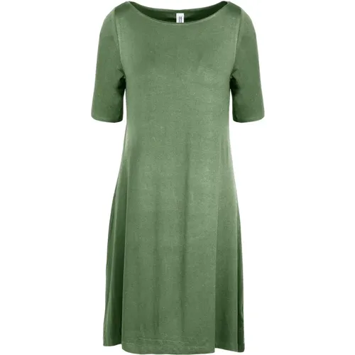 Flared Short Sleeve Dress , female, Sizes: L, XL, 2XL, XS, M, S - BomBoogie - Modalova