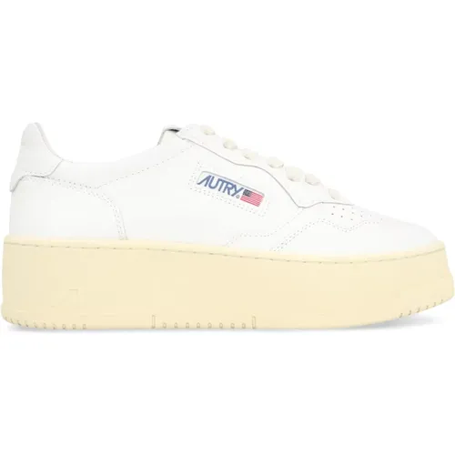 Sneakers, female, , Size: 10 US Medalist Leather Platform Sneakers - Autry - Modalova