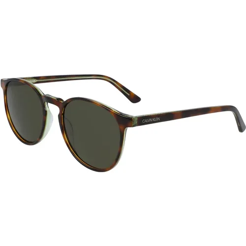 Havana/Grey Sunglasses , male, Sizes: 53 MM - Calvin Klein - Modalova