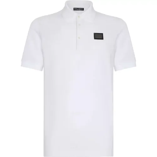 Piqué Polo Shirt , male, Sizes: XL, L - Dolce & Gabbana - Modalova