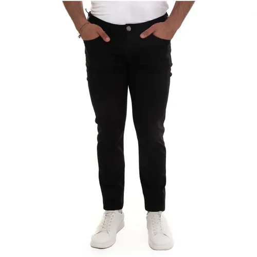 Slim Fit Stretch 5-Pocket Trousers , male, Sizes: W40 - Emporio Armani - Modalova