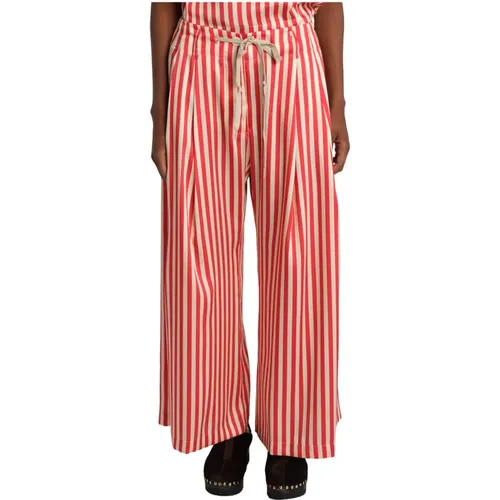 Striped Drawstring Trousers , female, Sizes: 2XS, M, XS - Jejia - Modalova