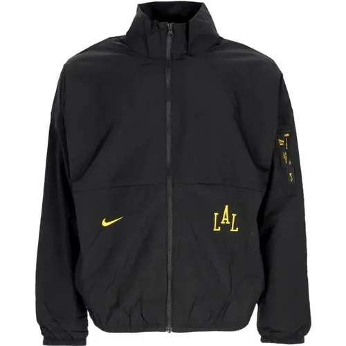 Light Jackets, male, , Size: L NBA City Edition Lakers Windbreaker Jacket - Nike - Modalova