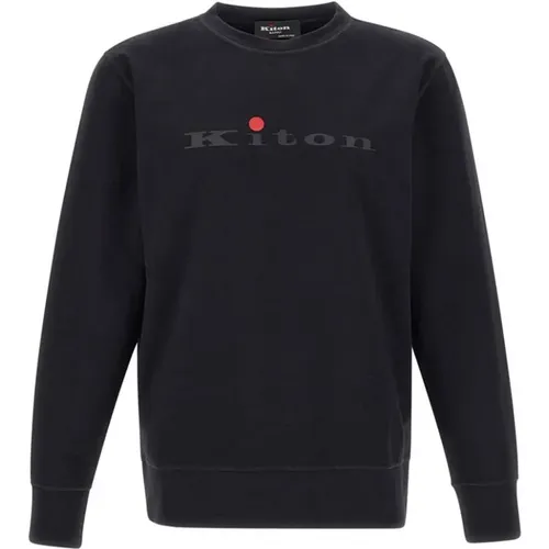 Cotton Crew-neck Sweatshirt , male, Sizes: M, L, 2XL - Kiton - Modalova