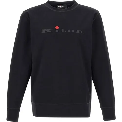 Cotton Crew-neck Sweatshirt , male, Sizes: M, L, XL, 2XL - Kiton - Modalova