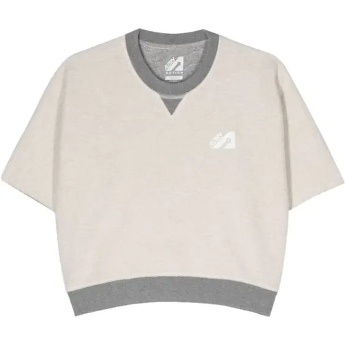 Cropped Logo Sweatshirt , female, Sizes: S, XS - Autry - Modalova