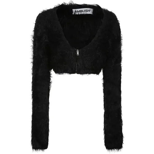 FUR Knit Crop Cardigan , female, Sizes: S - Ambush - Modalova