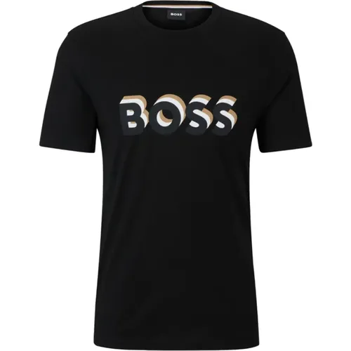 Stilvolles Regular Fit T-Shirt , Herren, Größe: L - Boss - Modalova