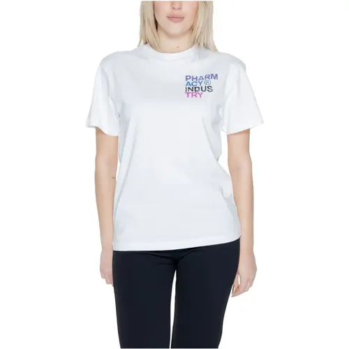 Damen T-Shirt Frühling/Sommer Baumwolle , Damen, Größe: M - Pharmacy Industry - Modalova