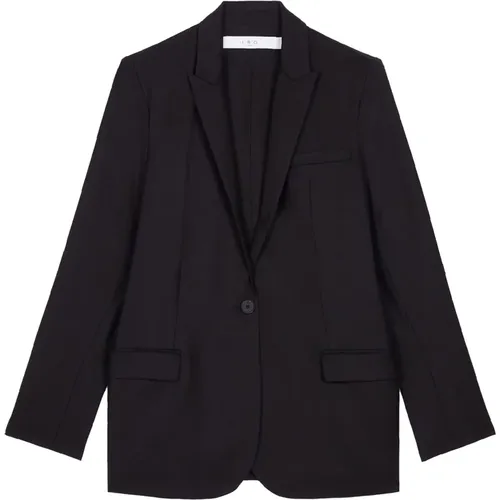 Klassischer Schwarzer Blazer mit Knopfverschluss , Damen, Größe: 3XS - IRO - Modalova