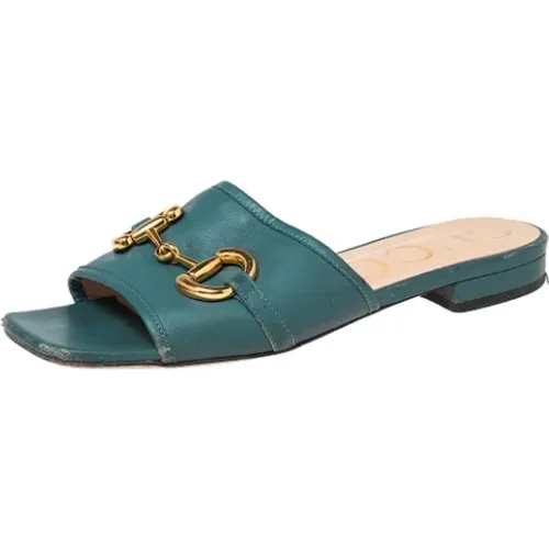 Pre-owned Leder sandals , Damen, Größe: 37 EU - Gucci Vintage - Modalova