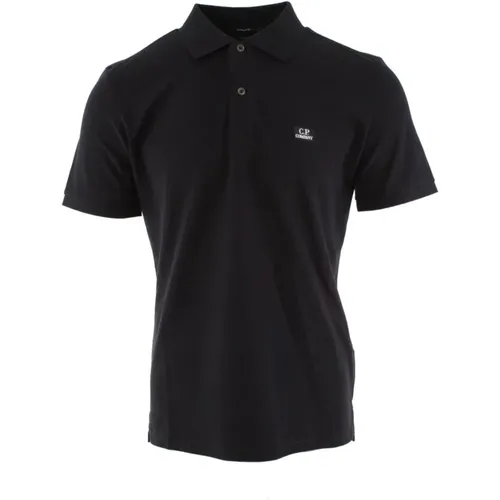 Navy Stretch Piquet Polo for Men , male, Sizes: S - C.P. Company - Modalova