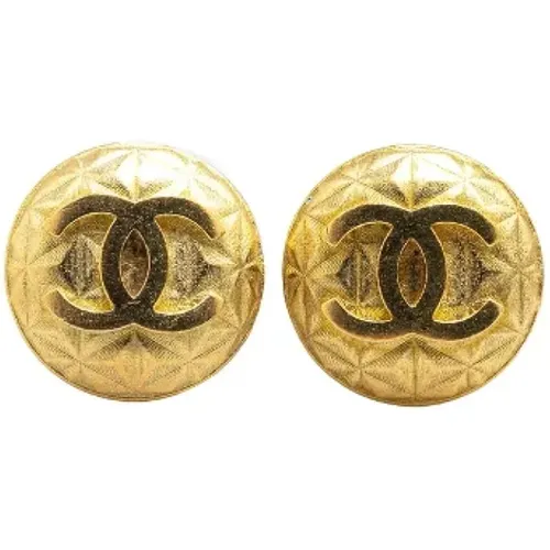 Pre-owned Jewellery, female, , Size: ONE SIZE Pre-owned Metal earrings - Chanel Vintage - Modalova